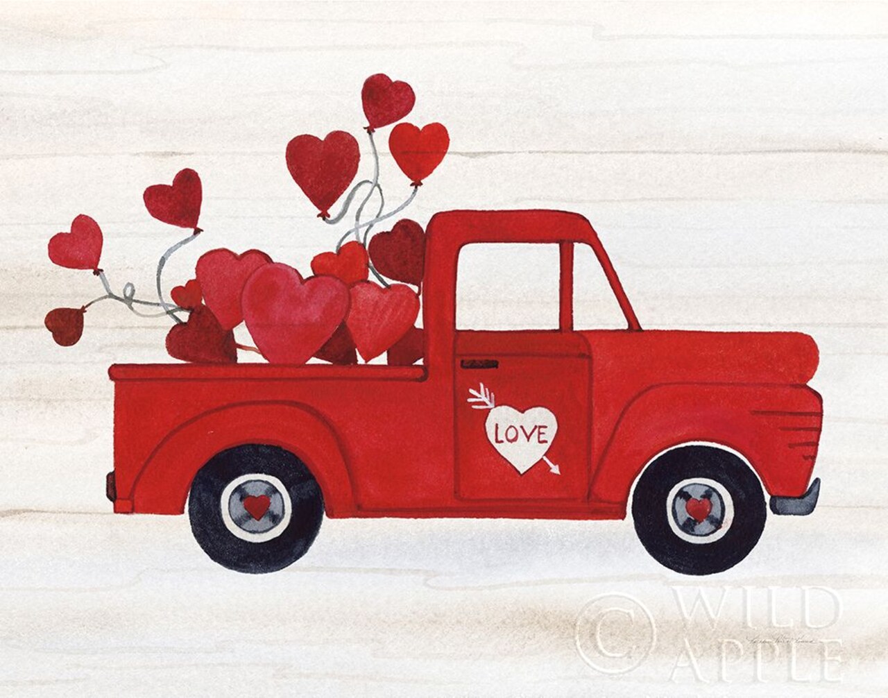 Rustic Valentine Truck Poster Print by Kathleen Parr McKenna - Item # VARPDX46666